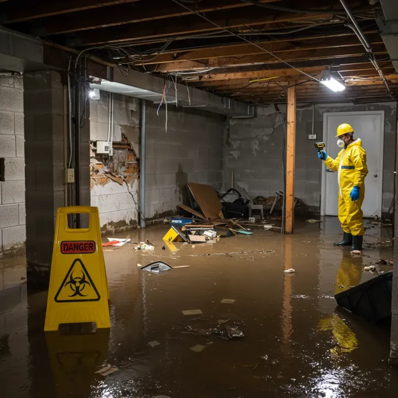 Flooded Basement Electrical Hazard in Avoyelles Parish, LA Property